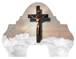 DARAY-L-107-BZ Crucifix Clouds Bronze